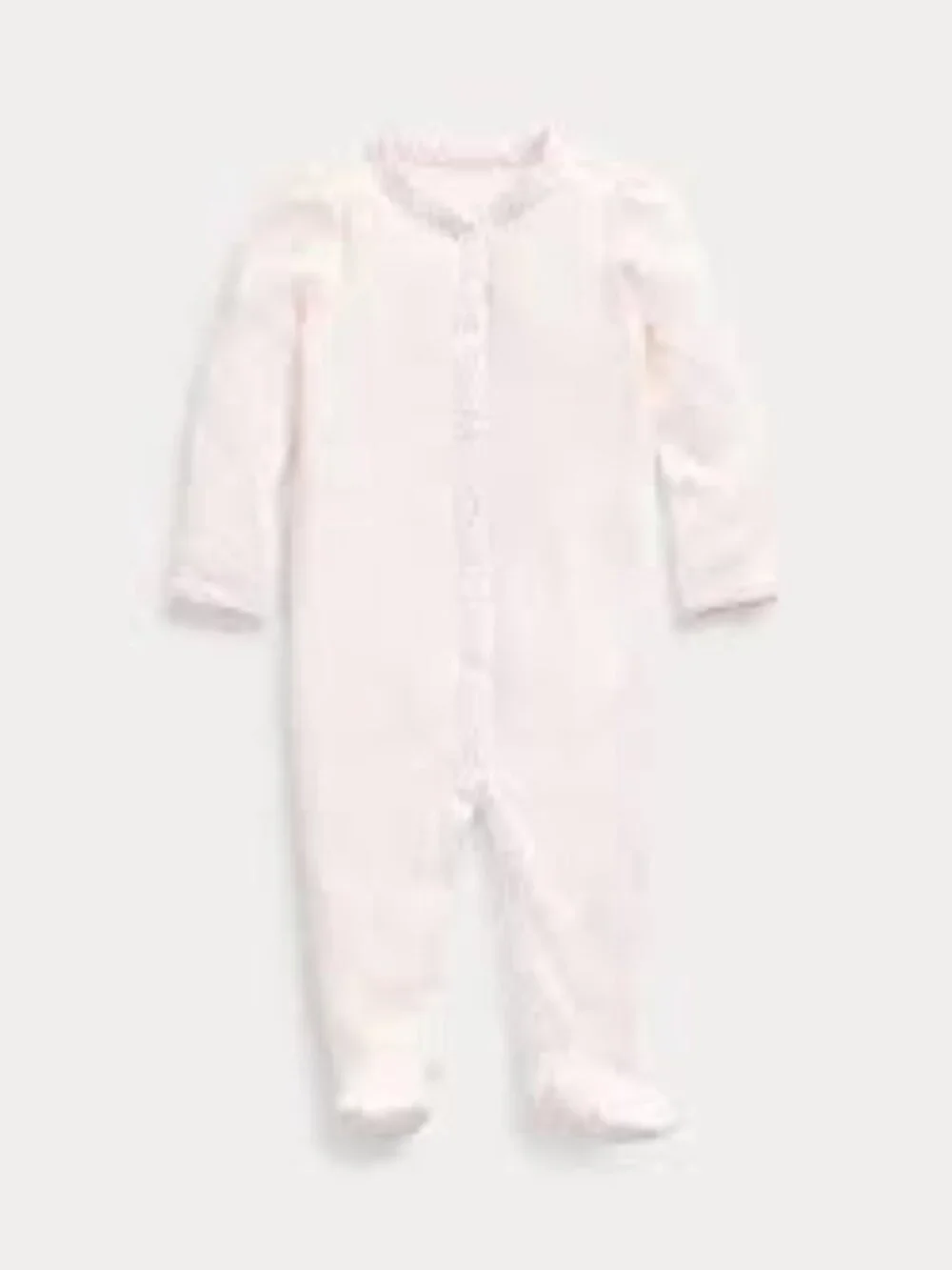 Ralph Lauren | Pale Pink Cotton Snap Front Baby Onesie